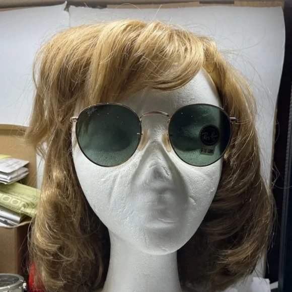 Brand New & Auth Rayban Round Rb3447 Gold with Green 50 - Picture 3 of 8